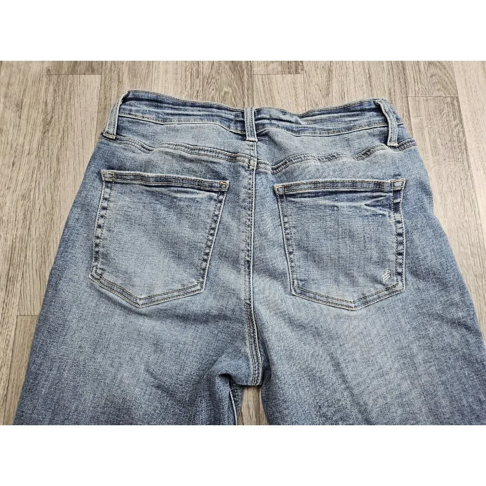 Silver Jeans Co Jeans Womens 27 Most Wanted Straight Crop‎ Distressed Raw Hem